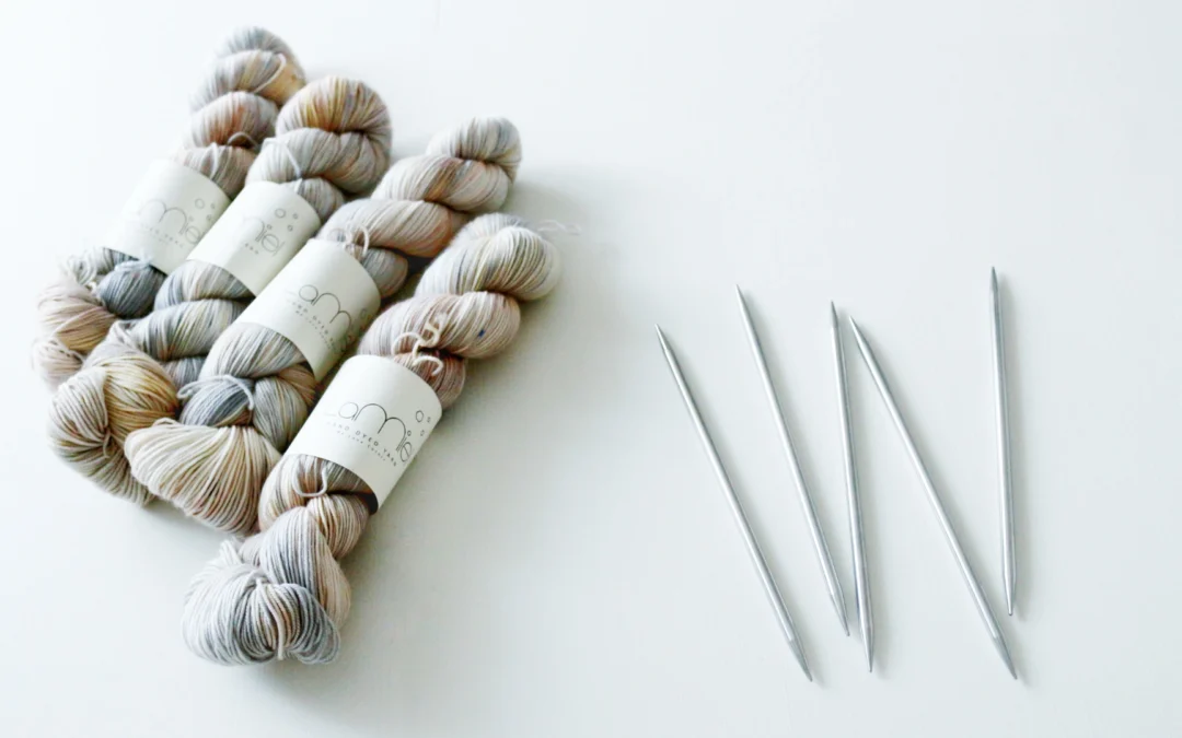 5. Tejer con agujas de doble punta